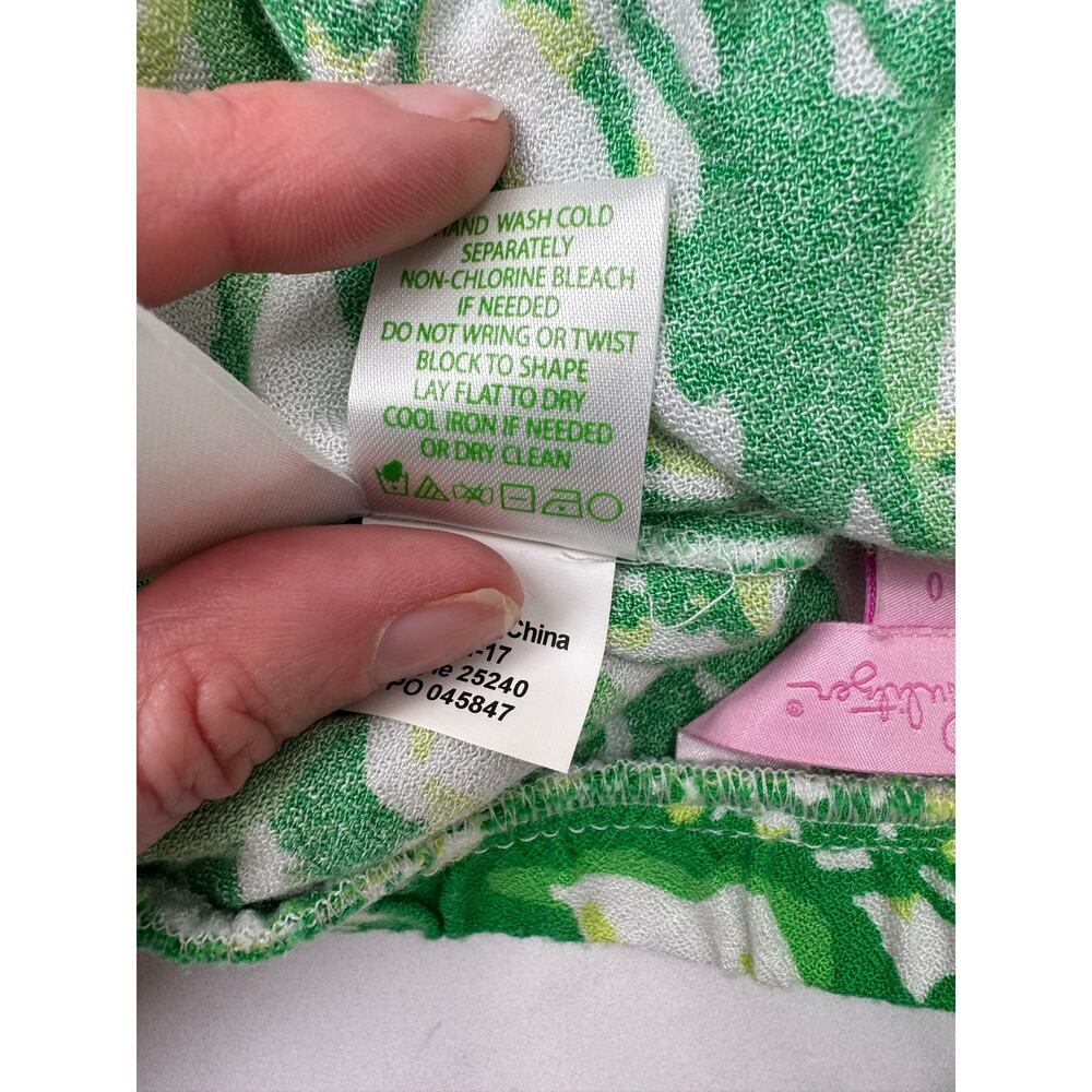 Lilly Pulitzer Tropical Print Skort Built In Shorts Green Resort Mini Skirt New - Picture 10 of 12